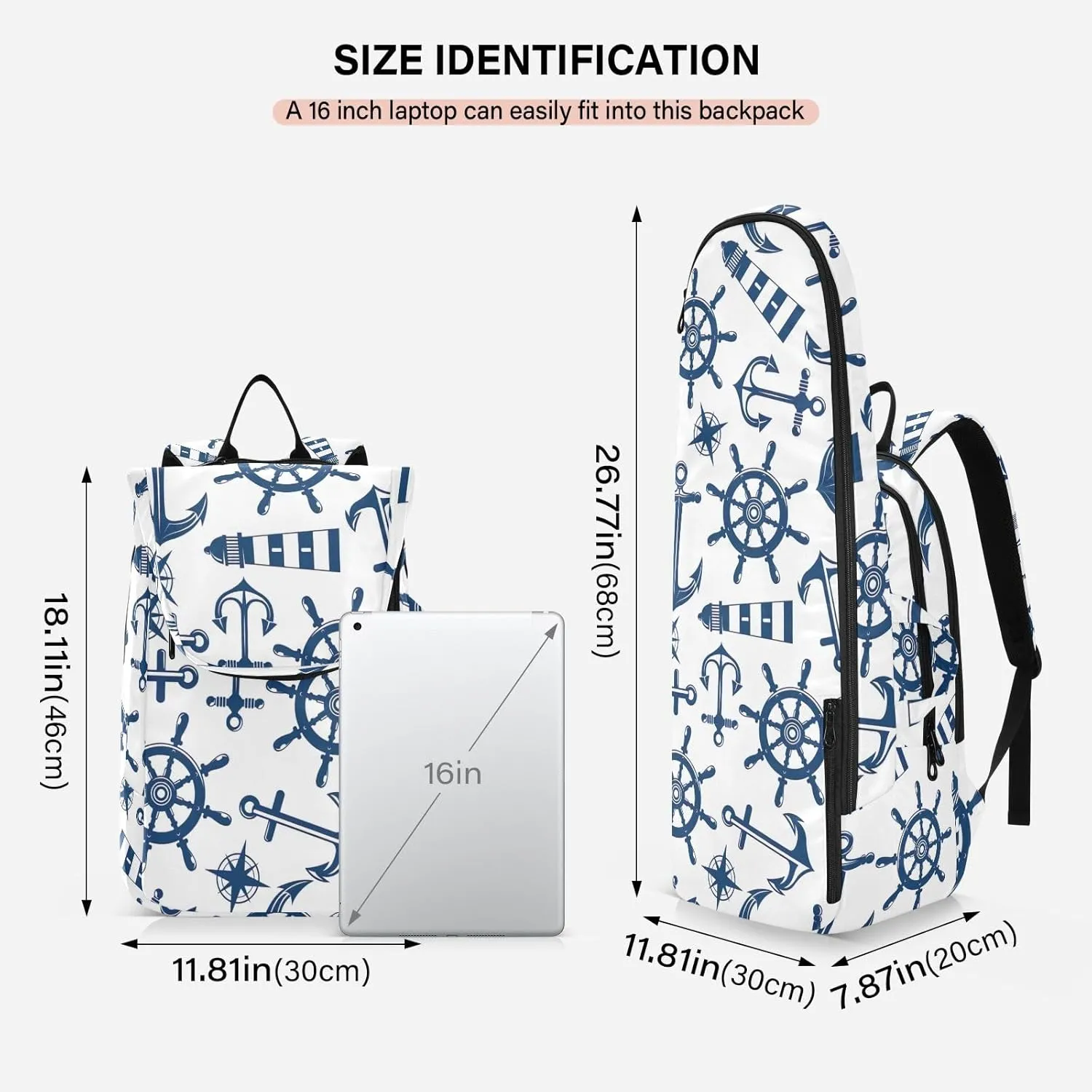 GAIGEO Abstract Waves Blue Sports Bag, Expandable Tennis Stuff, Sandwich Mesh Back, Breathable not Stuffy