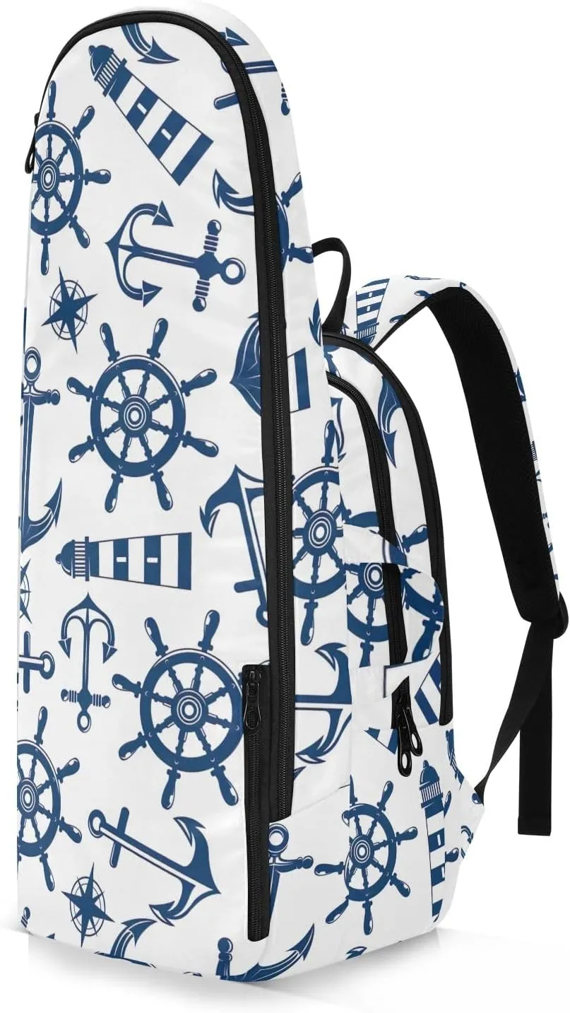 GAIGEO Abstract Waves Blue Sports Bag, Expandable Tennis Stuff, Sandwich Mesh Back, Breathable not Stuffy