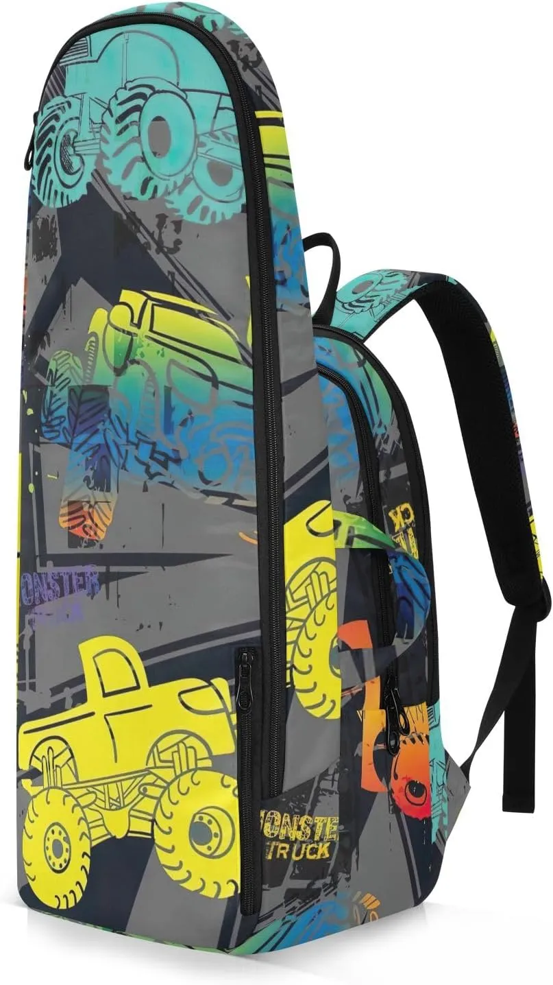 GAIGEO Cool Street Basketball Grey Tennis Backpack, Expandable Tennis Bag 2 Rackets, Sandwich Mesh Back, Breathable not Stuffy