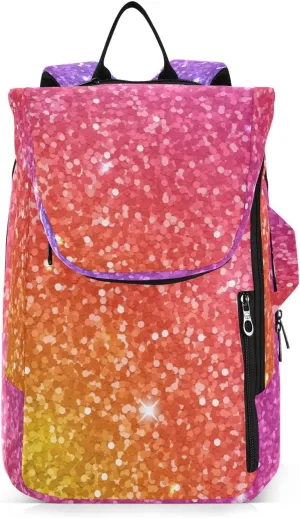 GAIGEO Red Polka Dot Black Tennis Racket Backpack, Expandable Tennis Stuff, Sandwich Mesh Back, Breathable and not Stuffy