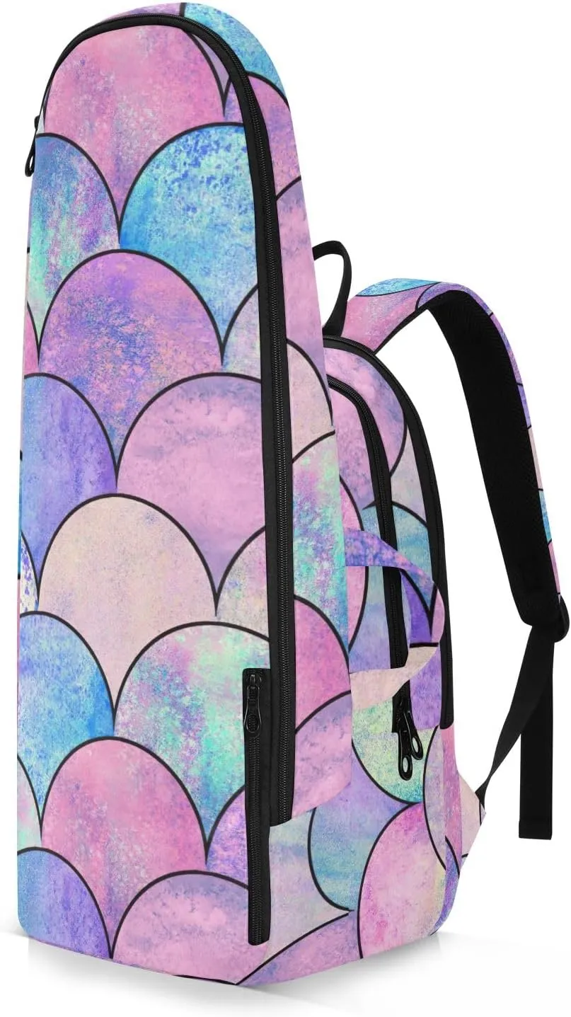 GAIGEO Teal Dragonflies Dark Tennis Backpack, Large Capacity Tennis Racket Bag, Various Storage Methods
