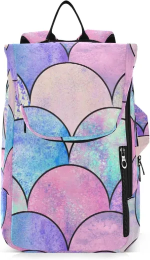 GAIGEO Teal Dragonflies Dark Tennis Backpack, Large Capacity Tennis Racket Bag, Various Storage Methods