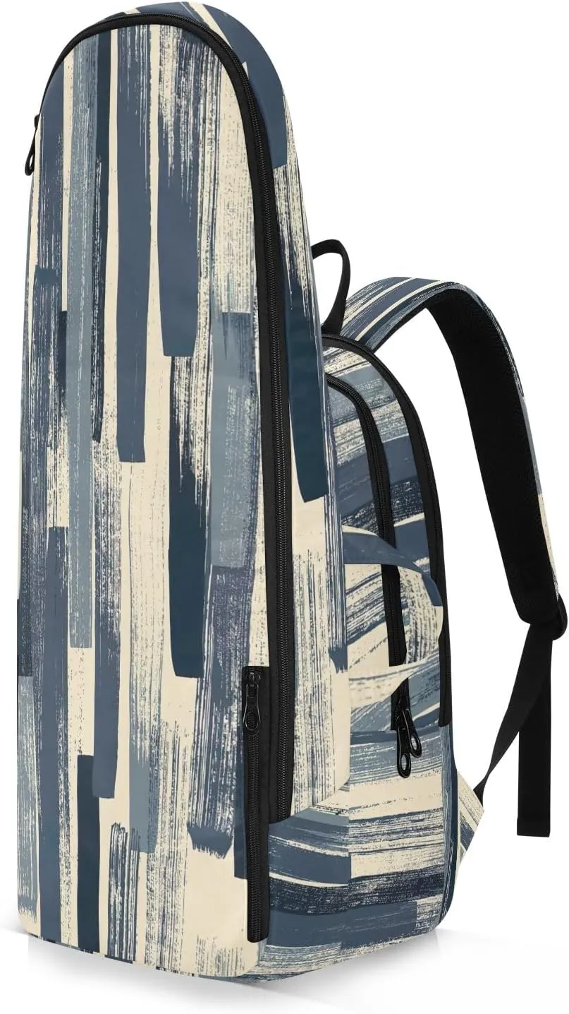 GAIGEO Teal Dragonflies Dark Tennis Backpack, Large Capacity Tennis Racket Bag, Various Storage Methods