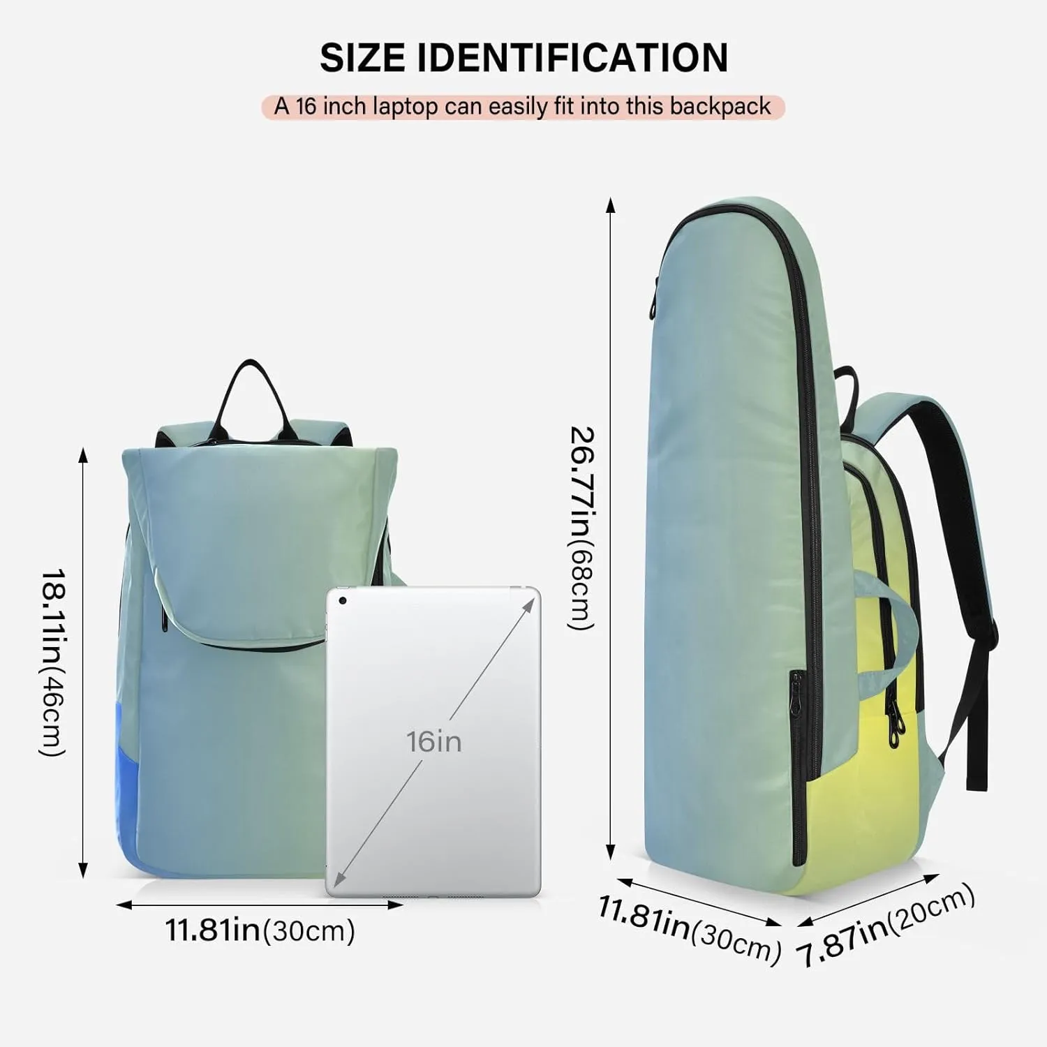 GAIGEO Teal Turquoise Glitter Sparkle Racket Bag, Multilayer Design Pickle Ball Bag, Sports and Daily Use