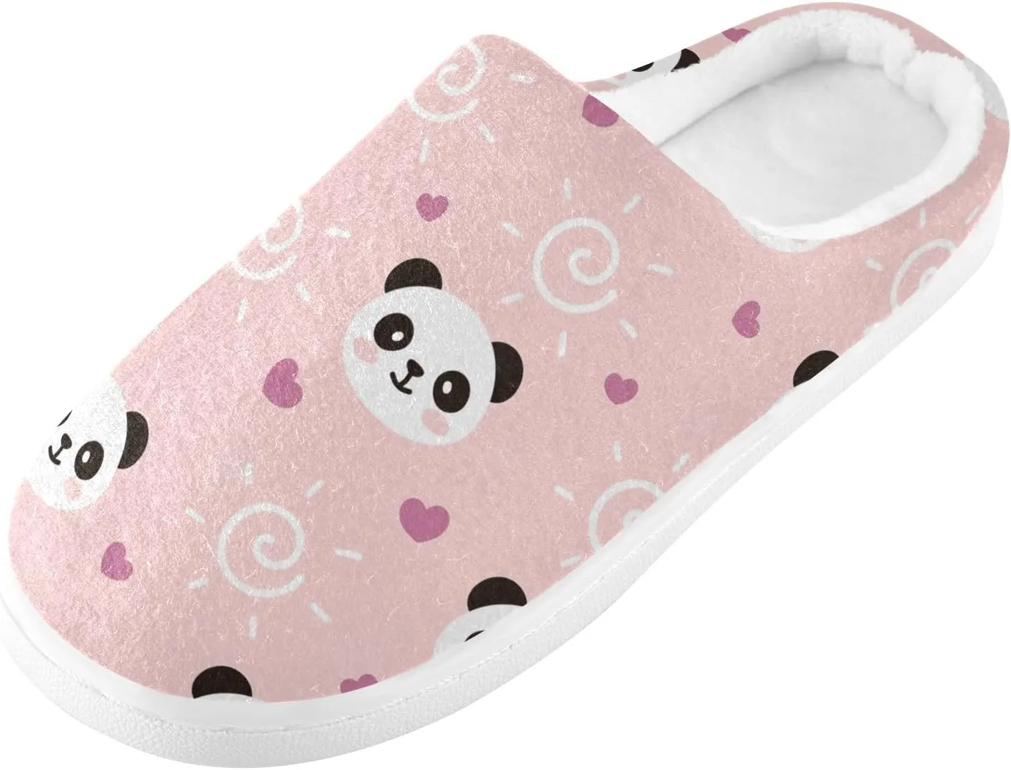 GAIGEO Womens House Slippers Cute Sleeping Pandas, Mens Memory Foam Slippers for Indoor Bedroom, Warm Winter House Shoes