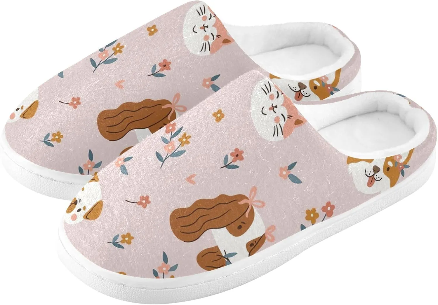 GAIGEO Womens House Slippers Cute Sleeping Pandas, Mens Memory Foam Slippers for Indoor Bedroom, Warm Winter House Shoes