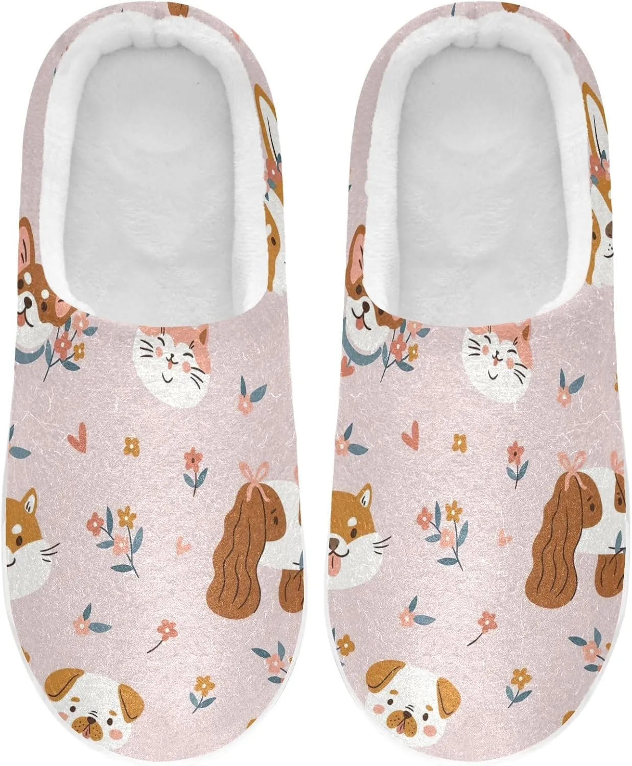 GAIGEO Womens House Slippers Cute Sleeping Pandas, Mens Memory Foam Slippers for Indoor Bedroom, Warm Winter House Shoes