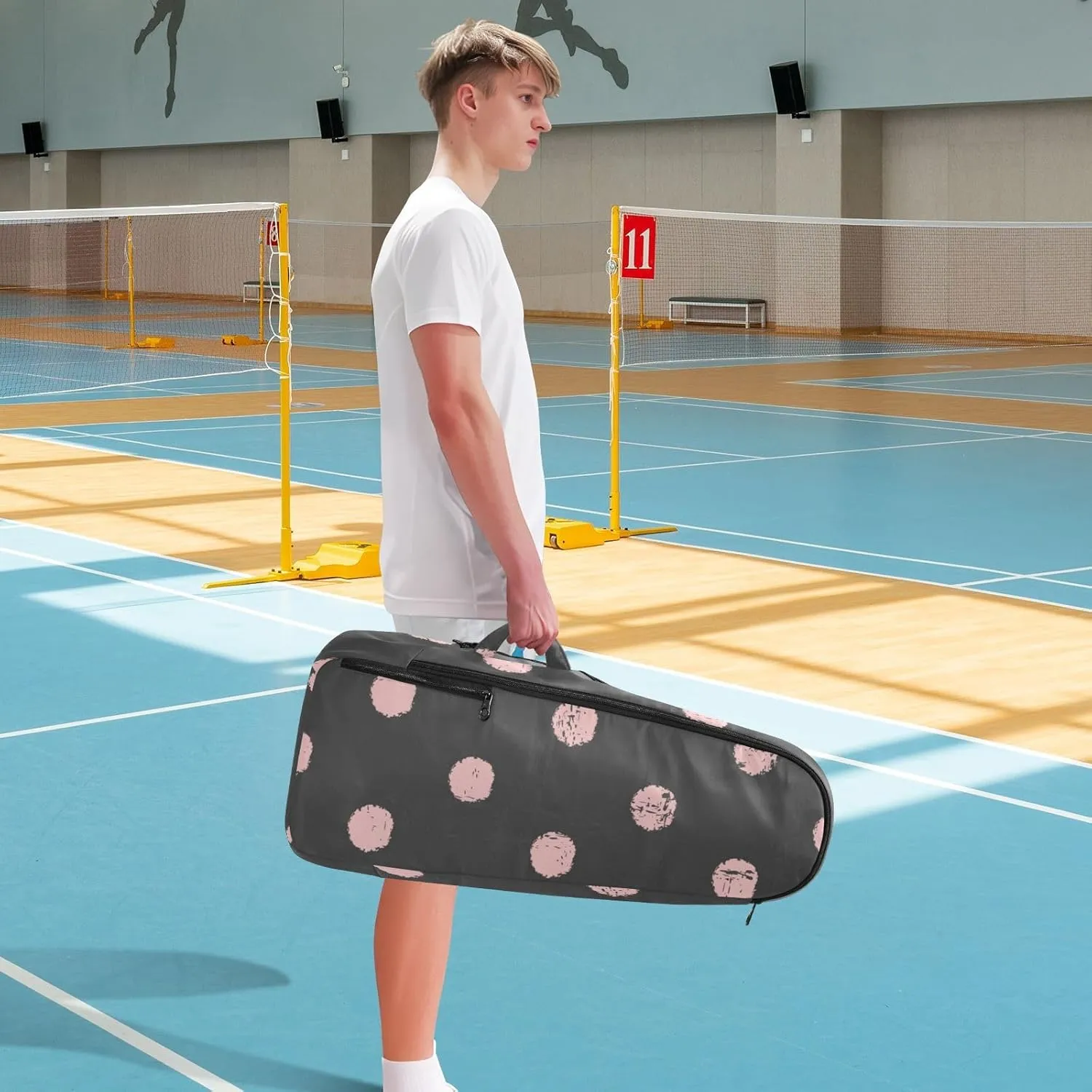 GAIGEO Yellow Amethyst Gradient Ombre Racket Bag, Multilayer Design Tennis Ball Bag, Sports and Daily Use