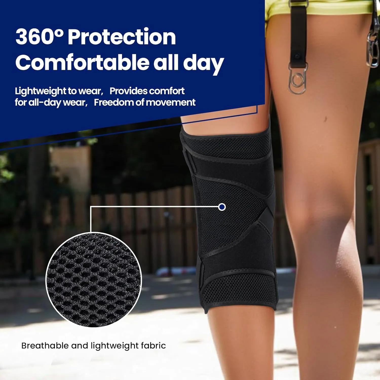 Galvaran Knee Brace for Meniscus Tear:Adjustable Knee Support for Maximum Knee Pain,Side Stabilizers for Injury or Surgery Recovery - Men and Women