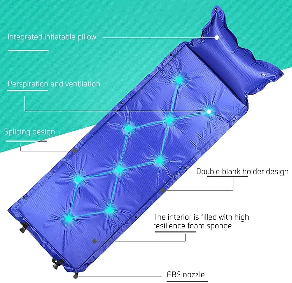 GaRcan Camping Mattress Inflatable Mattresses Camp Inflatable Mattress Outdoor Camp Mat Tent Mat Sleeping Pad Hiking Trekking (1 One Seat)
