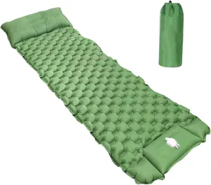 GaRcan Inflatable Sleeping Mattress Self Inflating Mattress Camping, Inflatable Sleeping Mat for Outdoor, Ultralight Camping Mattress with Pillow, Sleeping Pad with Built-in Air Pump, for Tra
