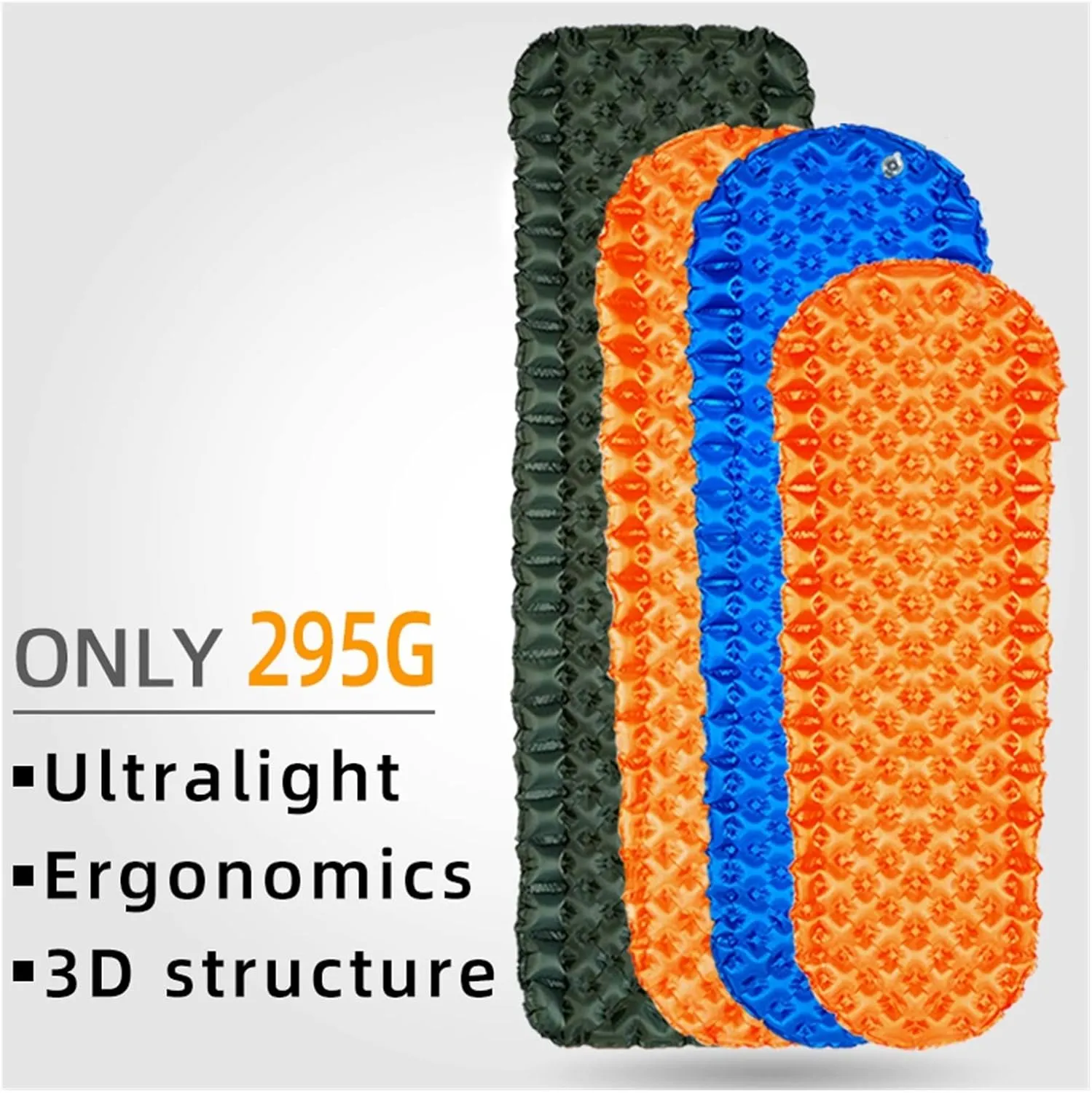 GaRcan Ultralight Inflatable Mattress Hiking Trekking Portable Travel Folding Bed Sleeping Pad Camping Equipment (Size S Orange)