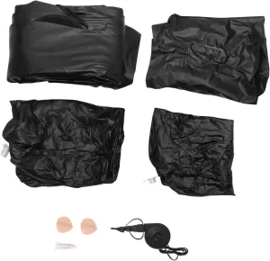 Garneck 1 Set Air Mattress for Camping Sleeping Bed Traveling Pad Mattresses Inflatable Mattress Inflatable Cushion Foldable Ground Mat Beach Mat Black Flocking