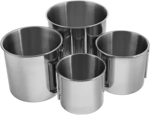 Garneck Backpacking Cup Camping Outdoor Mini Cup Stainless Steel Folding Metal Camping Set