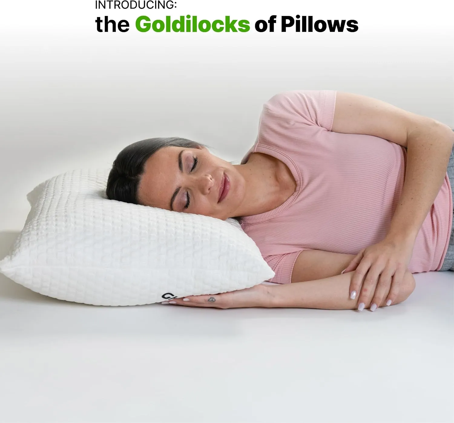GhostBed Shredded Memory Foam Pillow with Adjustable Gel Memory Foam and Cooling Breathable Cover - King Size Shredded Memory Foam Pillows CertiPUR-US Certified 2-Pack