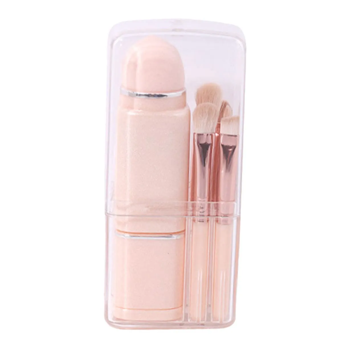 Girl's Makeup Brush Set 8-in-1 Mini Portable Extendible Blush Brush Kit High Grade Artificial Fiber Bristles Dual Ended Makeup Tools