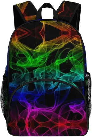 Glow in Dark Splatter Neon (7) Backpack for Worker Teacher Business Hiking Travel Bag Shoulders Bag