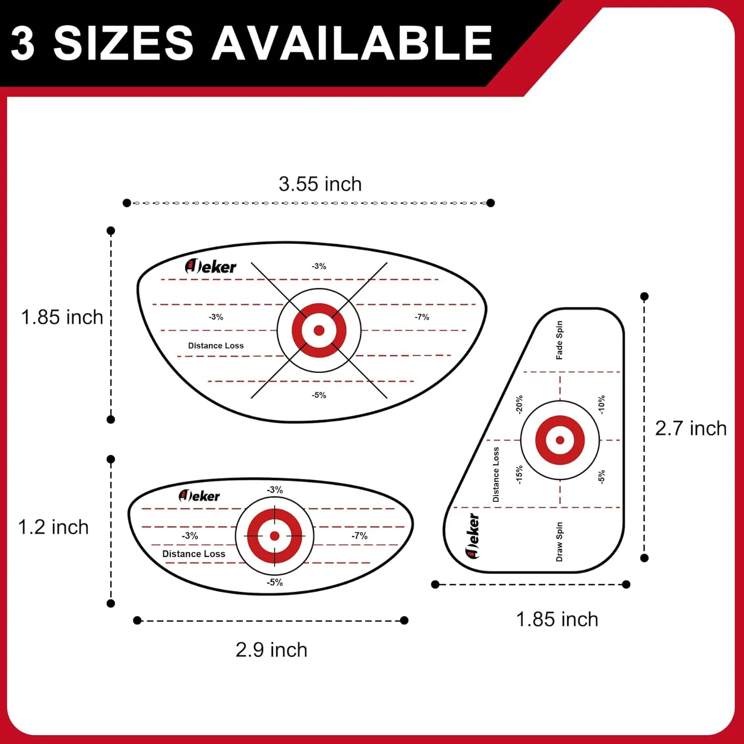 Golf Impact Tape - High-Resolution Strike Stickers for Iron, Wood & Fairway Clubs, Non-Residue, Swing Training Aid Impact Labels