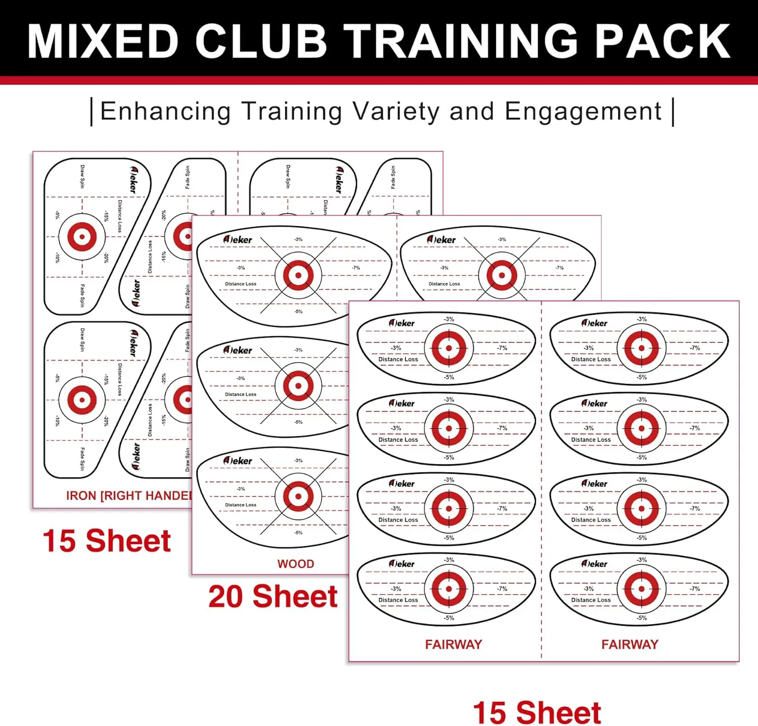 Golf Impact Tape - High-Resolution Strike Stickers for Iron, Wood & Fairway Clubs, Non-Residue, Swing Training Aid Impact Labels