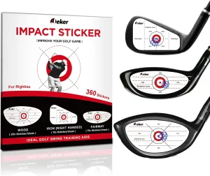 Golf Impact Tape - High-Resolution Strike Stickers for Iron, Wood & Fairway Clubs, Non-Residue, Swing Training Aid Impact Labels