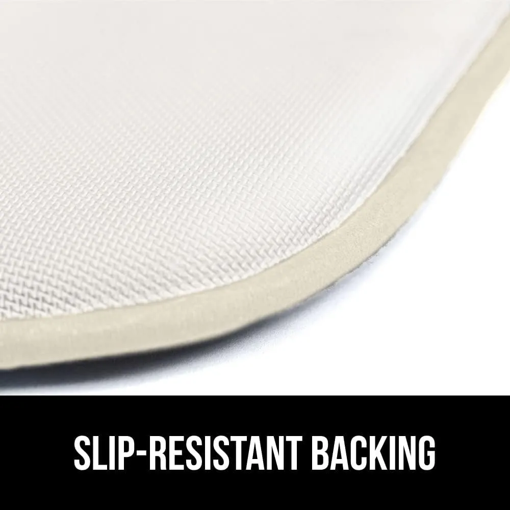 GORILLA GRIP Slip Resistant Chair Cushions, No Ties Required, Memory Foam Pads for Dining Room, Kitchen Table, Office, Rocking Chairs, Plush Seat Cover Cushion Pad, Home Decor, Set of 2 16x16, Cream