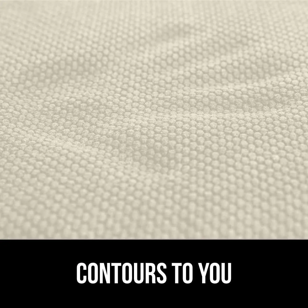 GORILLA GRIP Slip Resistant Chair Cushions, No Ties Required, Memory Foam Pads for Dining Room, Kitchen Table, Office, Rocking Chairs, Plush Seat Cover Cushion Pad, Home Decor, Set of 2 16x16, Cream