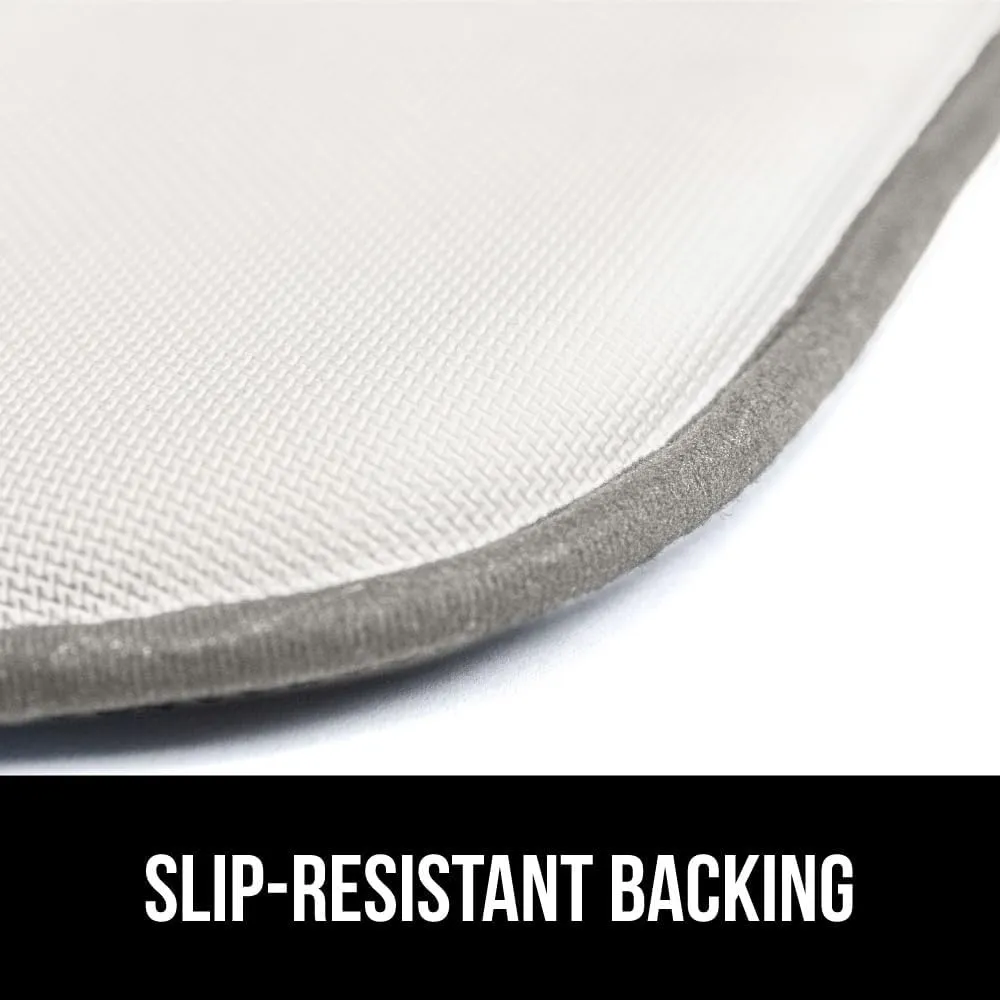 GORILLA GRIP Slip Resistant Chair Cushions, No Ties Required, Memory Foam Pads for Dining Room, Kitchen Table, Office, Rocking Chairs, Plush Seat Cover Cushion Pad, Home Decor, Set of 2, 16x16, Gray