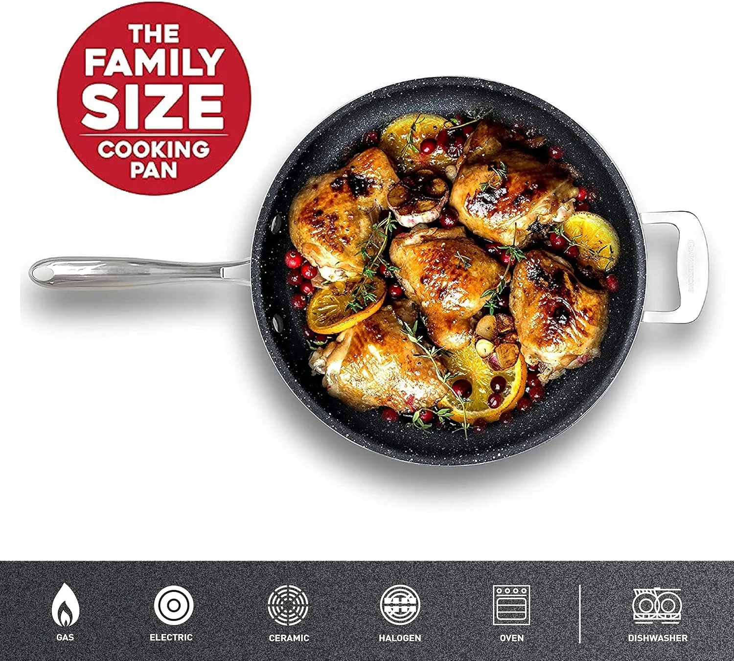 Granite Stone Coated Nonstick Frying Pan - 10 Inch Emerald, Skillets Cooking and Frying – PFOA Free