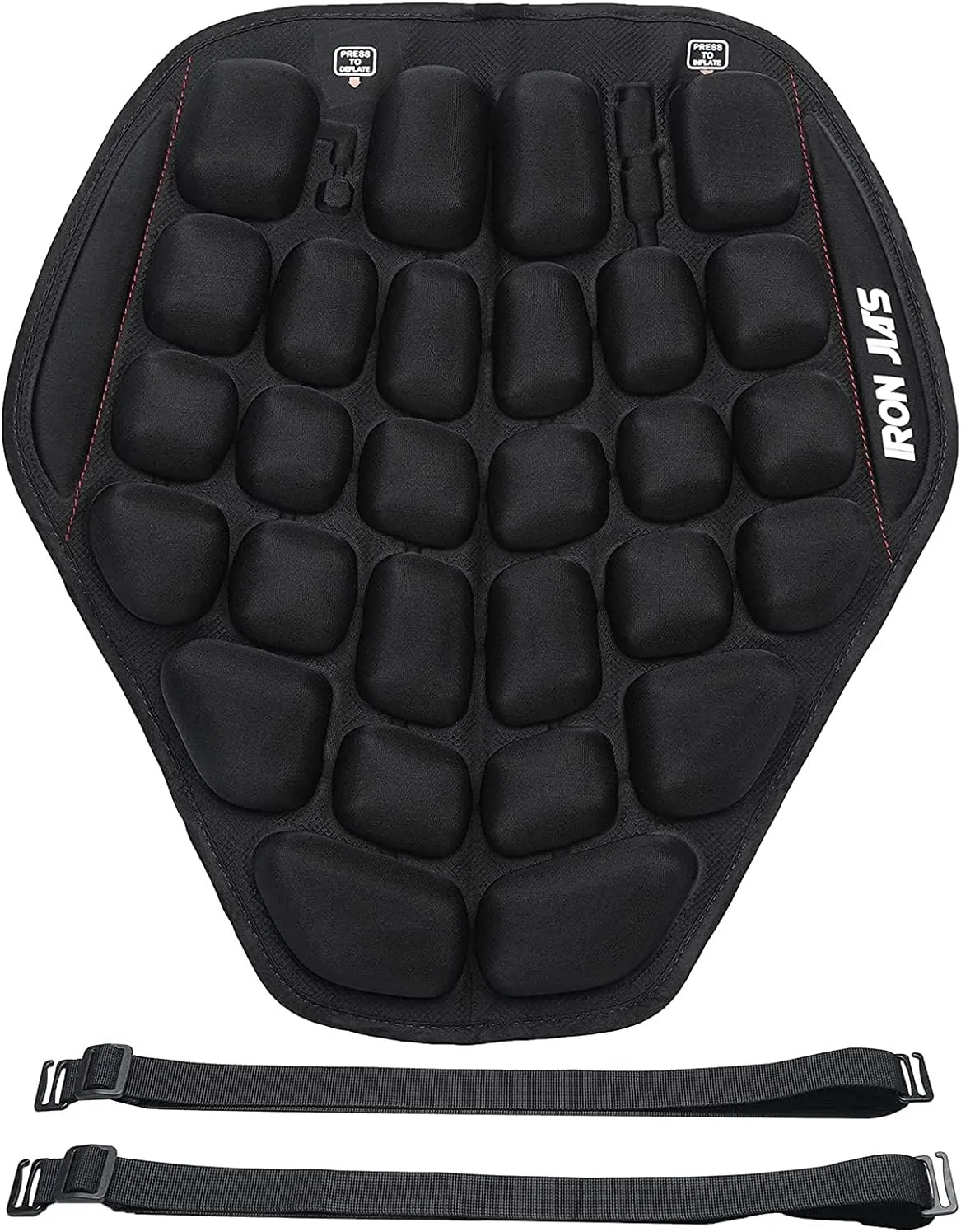 Grapelet Motorcycle Seat Cushion Pressure Relief Hand Press Inflatable Motorcycle Air Seat Pad Shock Absorption Butt Protective Comfortable for Long Rides