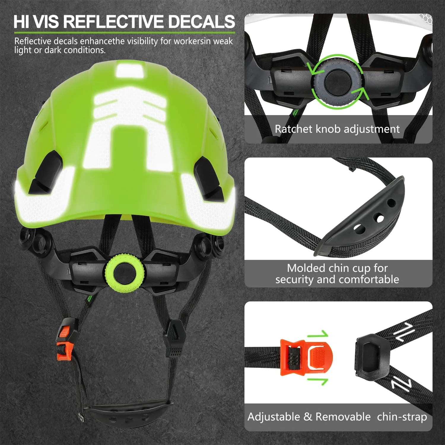 GREEN DEVIL Safety Helmet Construction Hard Hat ANSI Z89.1 Cascos De Construccion Vented ABS Work Hardhat for Men Women
