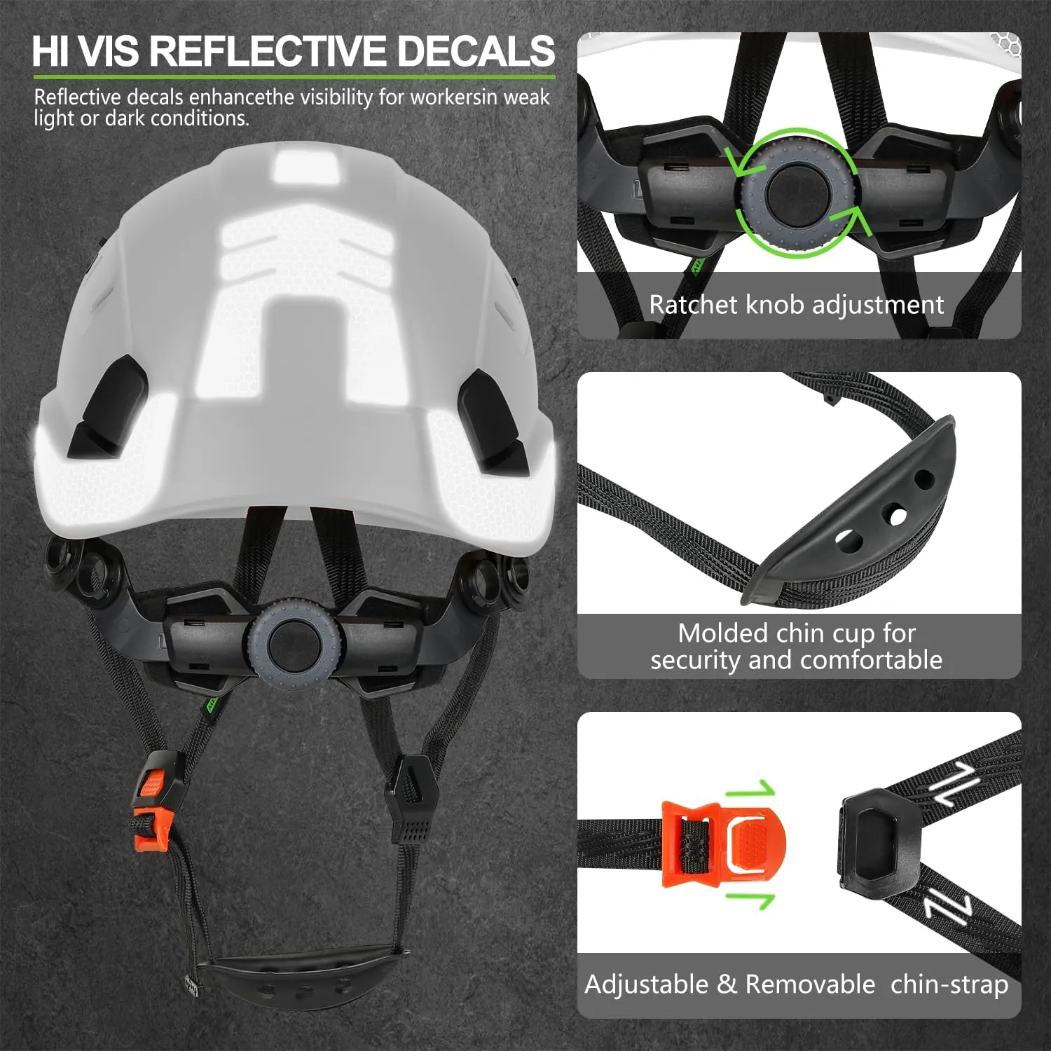 GREEN DEVIL Safety Helmet Construction Hard Hat ANSI Z89.1 Cascos De Construccion Vented ABS Work Hardhat for Men Women