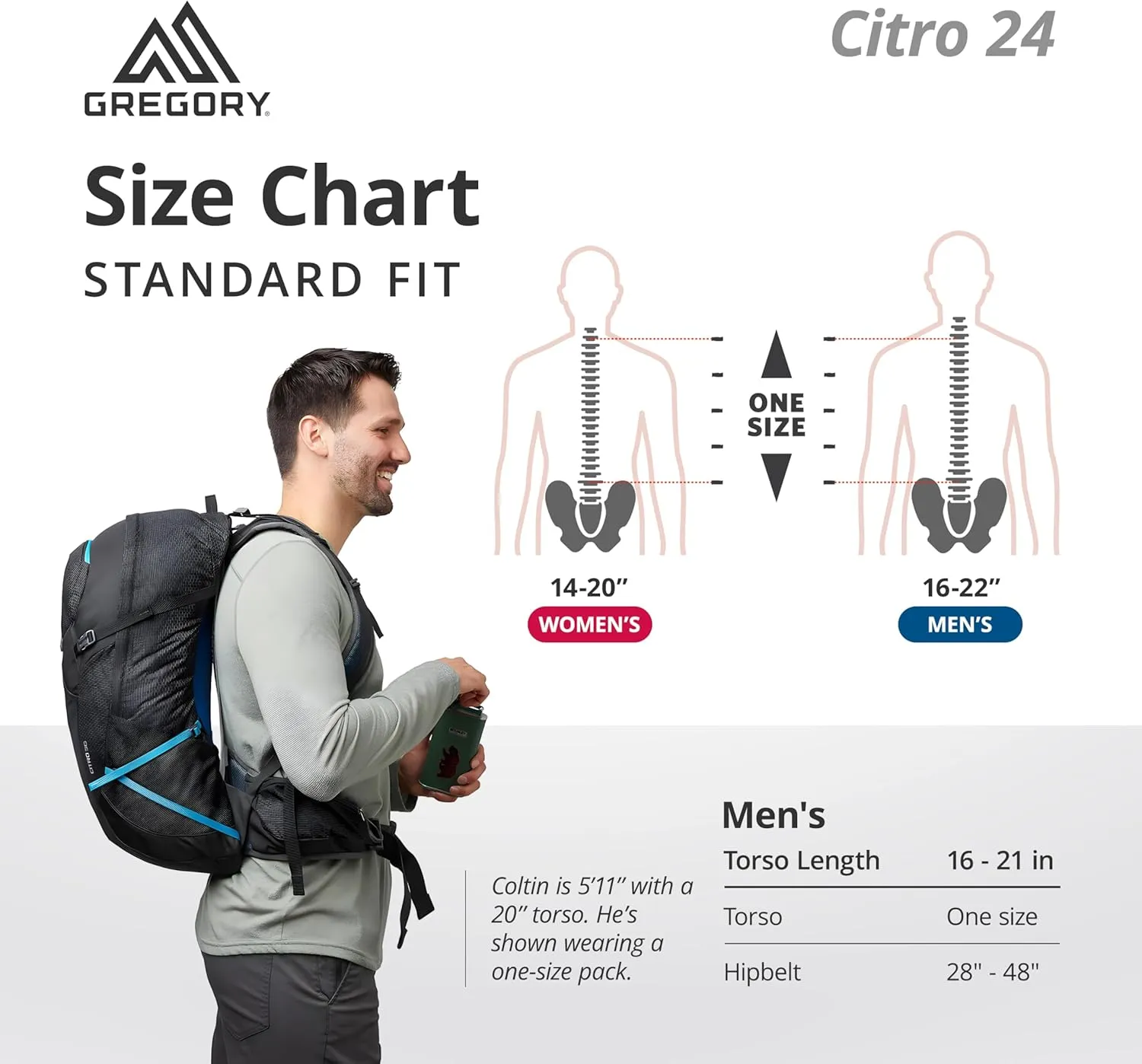 Gregory Citro 24, 30, 24 & 30 H2O Plus Unisex Day Hiking/Hydration Backpack
