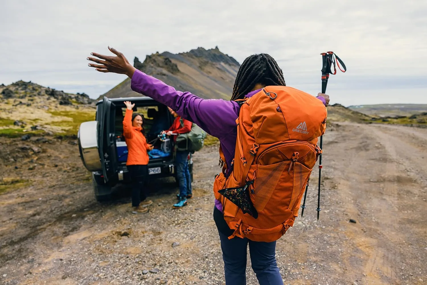 Gregory Jade 53L Women's Day Hiking Backpack, Ventilated Backpanel, Built-In Hydration Attachment for Bladder (Reservoir Not Included), Small/Medium, Moab Orange