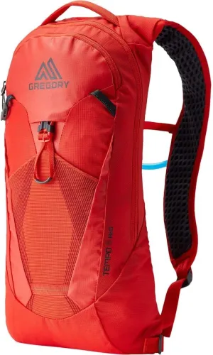 Gregory Tempo 6L H2O Unisex Day Hiking/Backpacking Hydration/Mountain Biking Backpack, Insulated Hydration Sleeve for Water Bladder w/ 2L Reservoir Included, One Size Fits All, Oxy Red