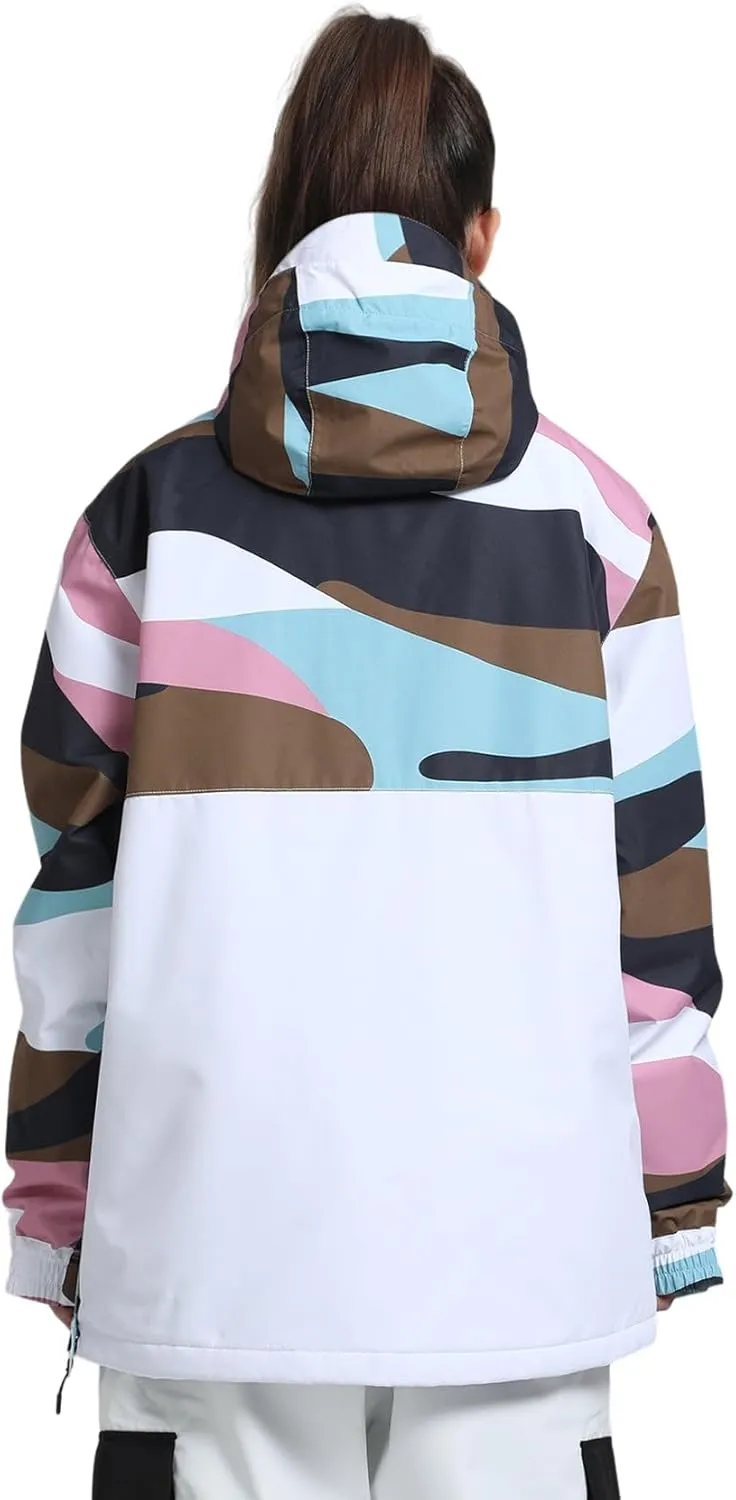 GSOU SNOW Women Ski Jacket Snow Coat Waterproof Windproof Snowboarding Jacket Coat Insulated Warm Winter