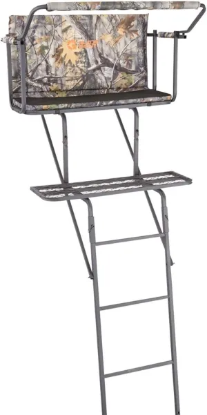 Guide Gear 16.5' 2-Man Ladder Tree Stand for Hunting Elevated Climbing Seat Hunting Gear Equipment Accessories Camo