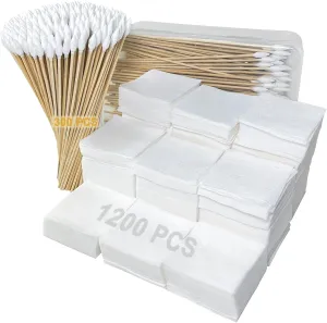 Guyuyii Gun Cleaning Supplies – 2" Lint-Free Patches and 6" Cotton Swabs in Airtight Storage Box – Perfect for Gun Cleaning at Home, Range, Bore Cleaning, Hard-to-Reach Areas, and Firearm Maintenance