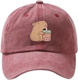 Gwokloeng Vintage Washed Cotton Baseball Cap Adjustable Mens Gift for Birthday