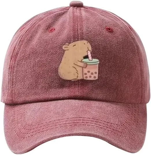 Gwokloeng Vintage Washed Cotton Baseball Cap Adjustable Mens Gift for Birthday