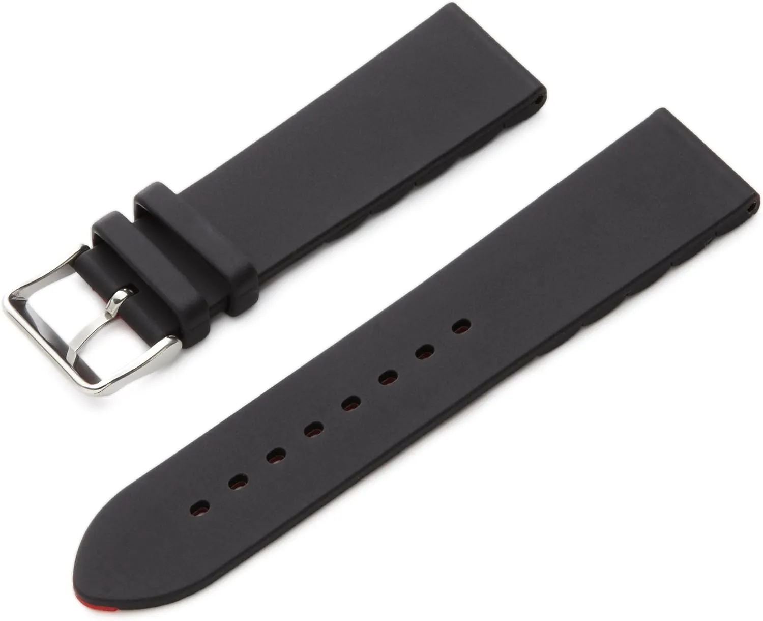 Hadley-Roma Men's Genuine Silicone Diver Sport Watch Band MS-3344