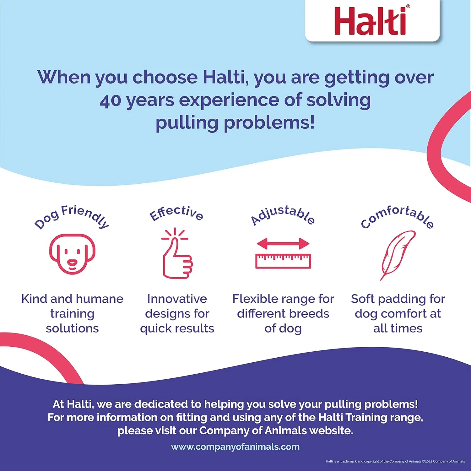HALTI Front Control Harness - To Stop Your Dog Pulling on the Leash. Adjustable, Lightweight and Easy to Use. Anti-Pull Dog Training Harness for Small Dogs (Size S)