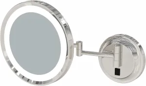 Hardwire Dual Light LED 5X Make Up Mirror, Polished Nickel