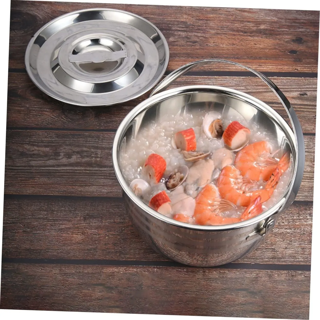 Healifty 1pc High Capacity Non Stick Stew Pot with Handle Cooking Ware for Household Use for Soup and Stewing Meat for Outdoor Camping