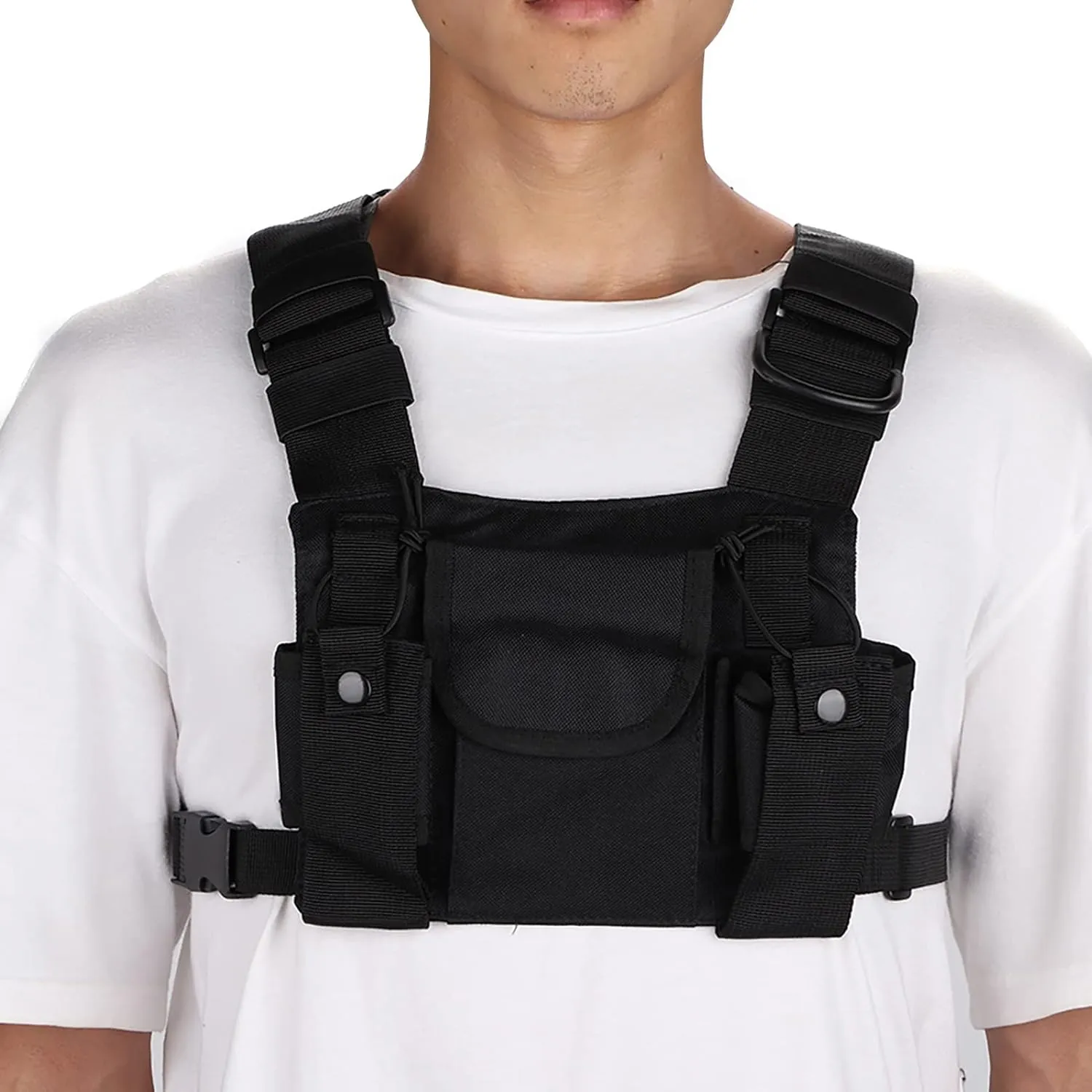 Health Gear Chest Harness Pack, Chest Front Pack Walkie Talkie Harness for Firefighting and