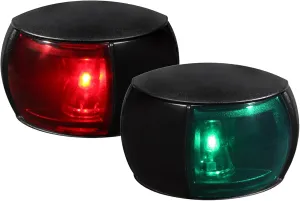 Hella 980520801 '0520 Series' NaviLED Multivolt 8-28V DC 2 NM Compact Port and Starboard Navigation Light Kit with Colored Outer Lens and Black Shroud