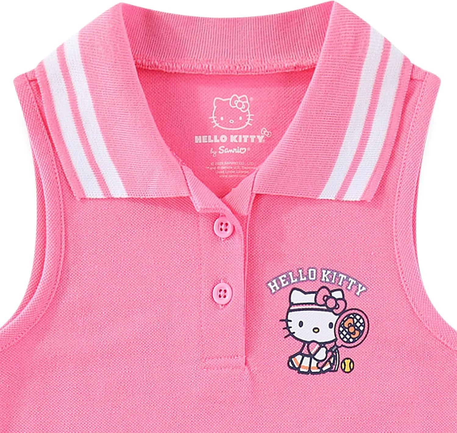 Hello Kitty Sanrio Girls Sleeveless Tennis Dress for Toddler and Big Kids