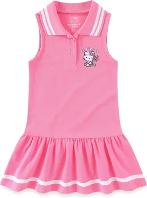 Hello Kitty Sanrio Girls Sleeveless Tennis Dress for Toddler and Big Kids