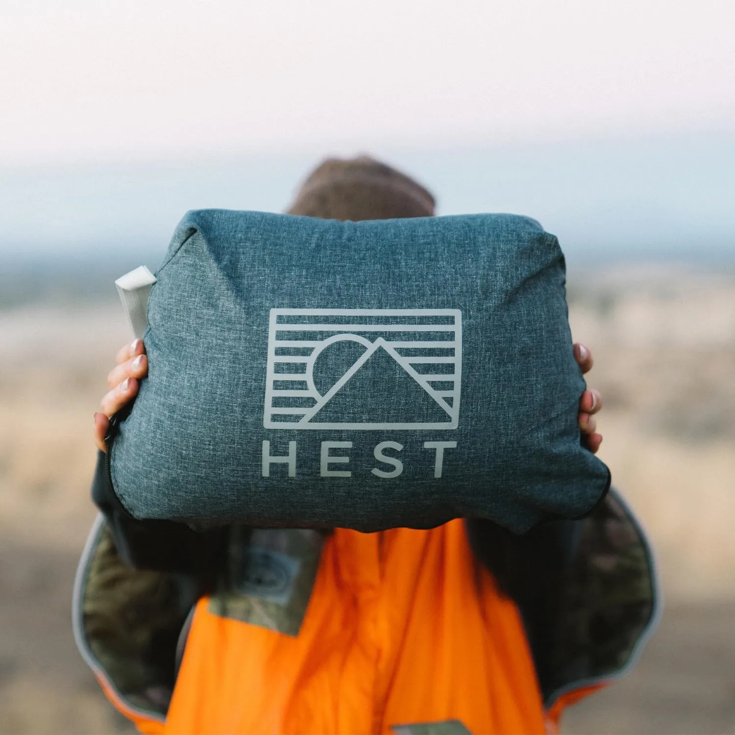HEST Camp Pillow (Small) - Temperature Resilient Memory Foam - Essential for Camping, Backpacking, and Outdoor Adventures - Compact Packable Travel Pillow - 10" L x 15" W