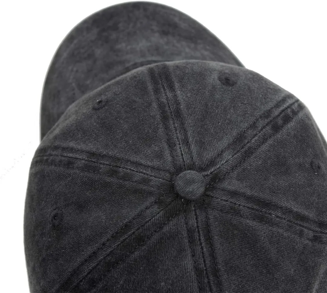 HH HOFNEN Men Women Washed Distressed Twill Cotton Baseball Cap Vintage Adjustable Dad Hat