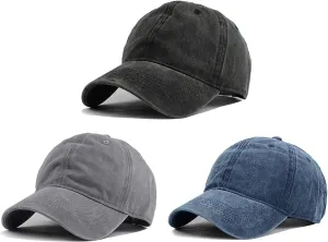 HH HOFNEN Men Women Washed Distressed Twill Cotton Baseball Cap Vintage Adjustable Dad Hat